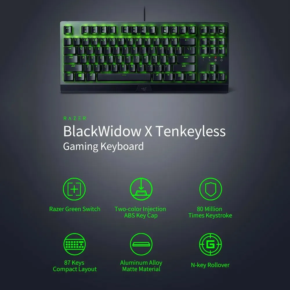 Razer BlackWidow X Tournament Edition Chroma / Tenkeyless (10/10 Condition) - Without Box - Image 2